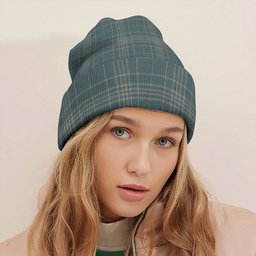 ScotsTee Shop Scottish Hebridean Cairn Weathered Tartan Plaid Knit Beanie
