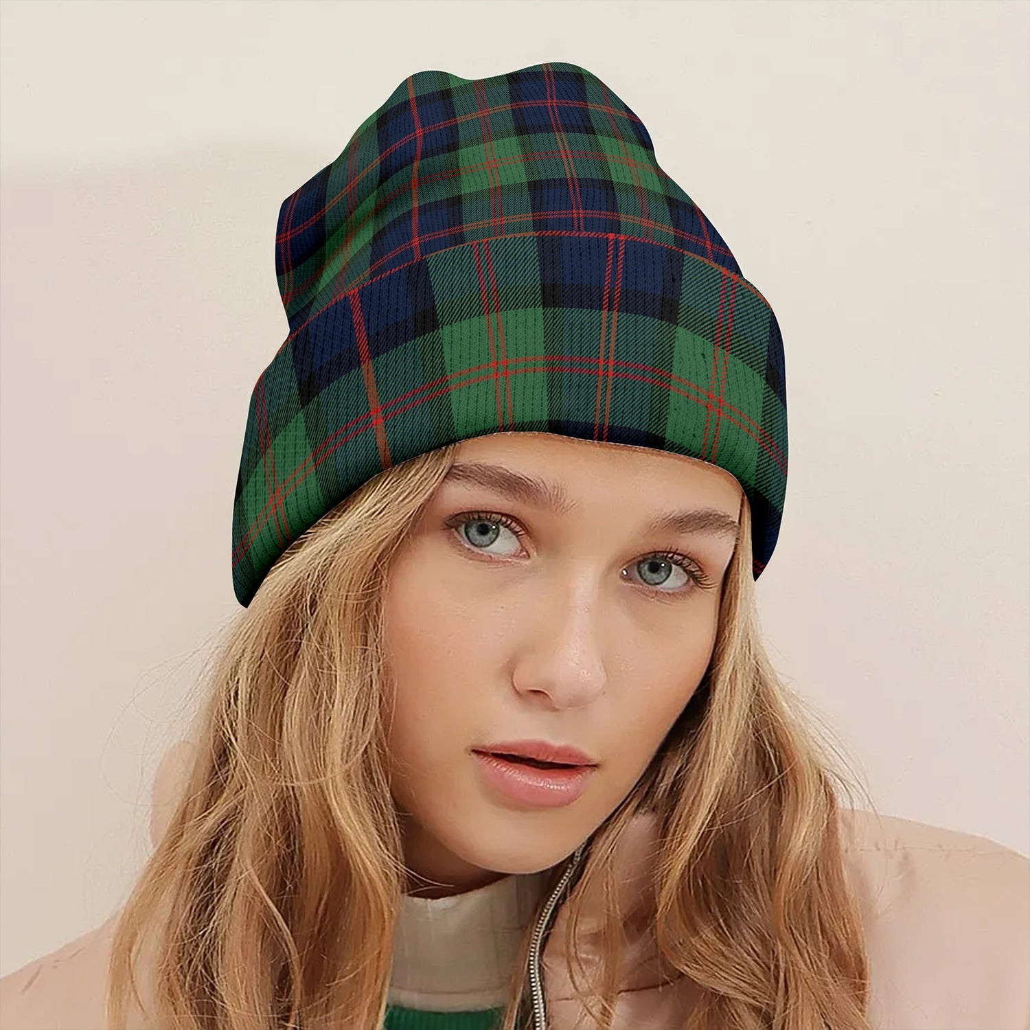 ScotsTee Shop Scottish Gammell 1978 Modern Tartan Plaid Knit Beanie