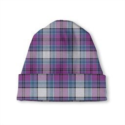 ScotsTee Shop Scottish Hebridean Dress Arisaid Blue Ancient Tartan Plaid Knit Beanie