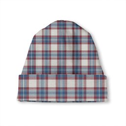 ScotsTee Shop Scottish Fraser Arisaid Wine Blue Ancient Tartan Plaid Knit Beanie
