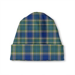 ScotsTee Shop Scottish Isle of Man Manx Hunting Modern Tartan Plaid Knit Beanie