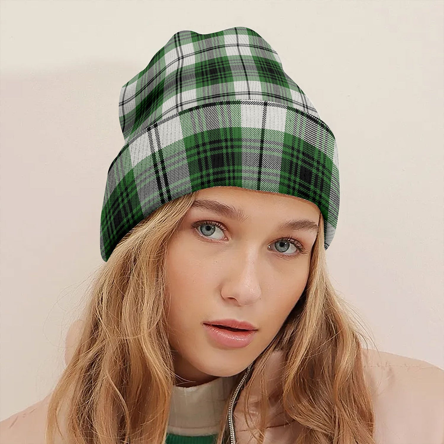 ScotsTee Shop Scottish Lamont Dress (MacLamont Dress) Ancient Tartan Plaid Knit Beanie