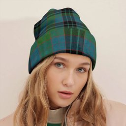 ScotsTee Shop Scottish Lumsden Hunting (Lumsden Green) Ancient Tartan Plaid Knit Beanie