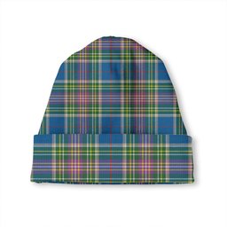 ScotsTee Shop Scottish Isle of Man Manx 2 Modern Tartan Plaid Knit Beanie