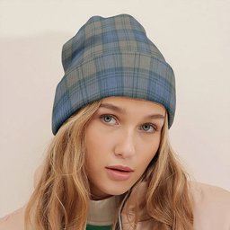 ScotsTee Shop Scottish Isle of Man Manx Centenary Weathered Tartan Plaid Knit Beanie
