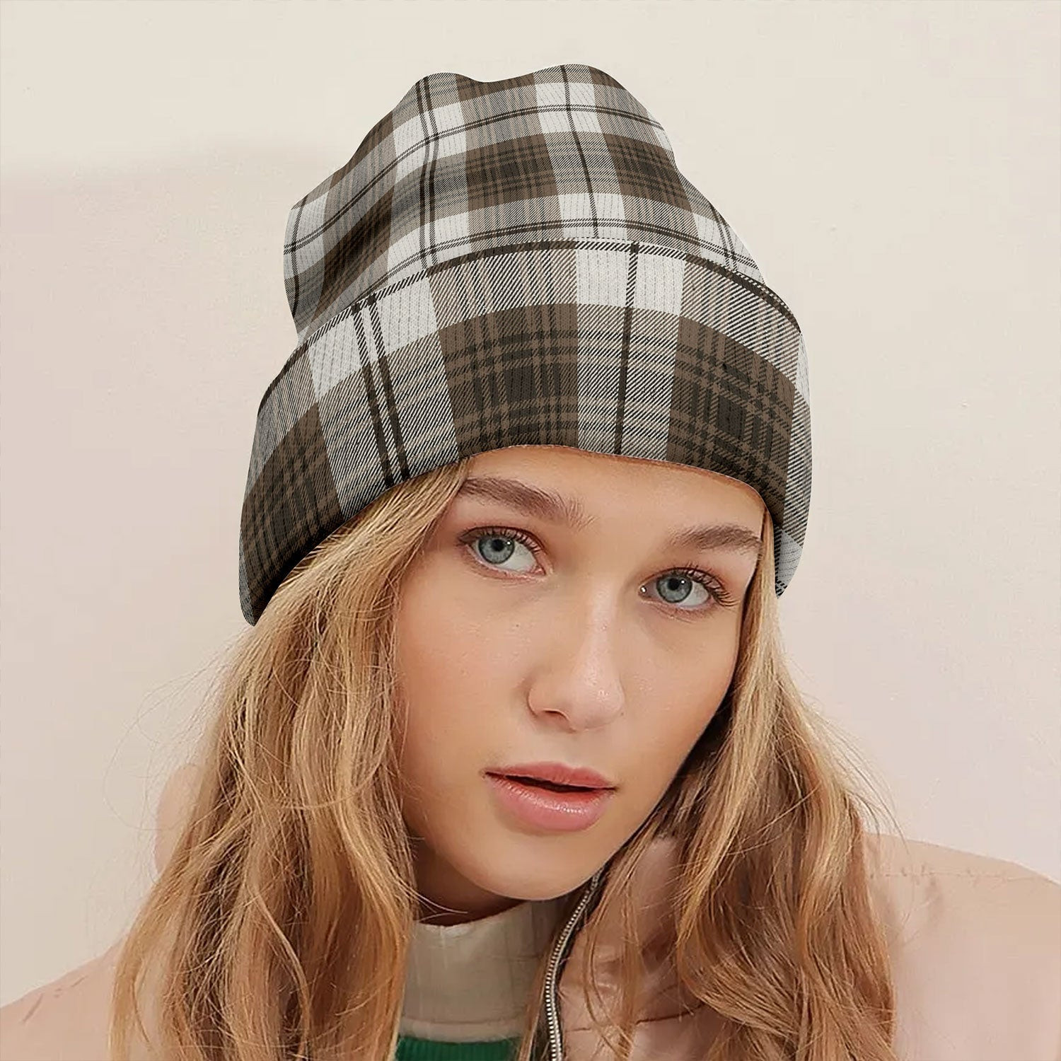 ScotsTee Shop Scottish Lamont Dress Weathered Tartan Plaid Knit Beanie