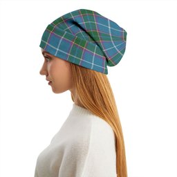 ScotsTee Shop Scottish Isle of Man Manx Laxey Blue Ancient Tartan Plaid Knit Beanie