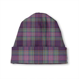 ScotsTee Shop Scottish Isle of Man Manx Weathered Tartan Plaid Knit Beanie