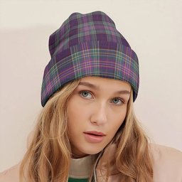 ScotsTee Shop Scottish Isle of Man Manx Weathered Tartan Plaid Knit Beanie