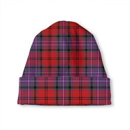 ScotsTee Shop Scottish Kelly of Sleat Red Modern Tartan Plaid Knit Beanie