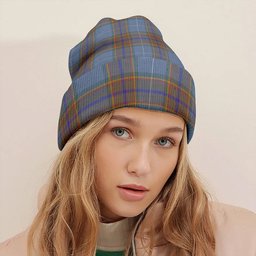 ScotsTee Shop Scottish Isle of Man Manx National Tartan Weathered Tartan Plaid Knit Beanie