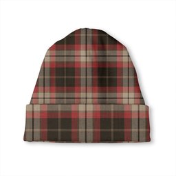 ScotsTee Shop Scottish Lindsay Hunting Weathered Tartan Plaid Knit Beanie