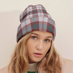ScotsTee Shop Scottish Lindsay Dress Dance Red Weathered Tartan Plaid Knit Beanie