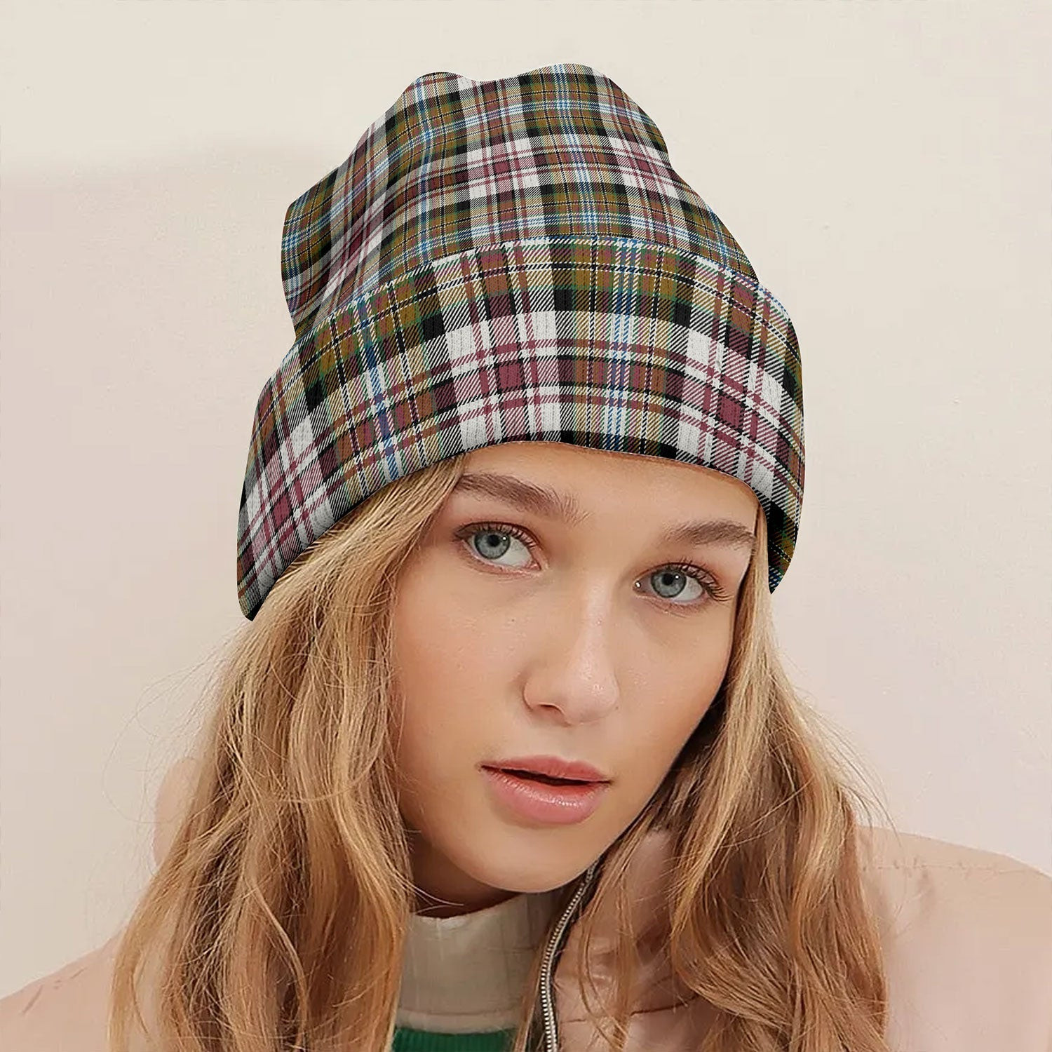 ScotsTee Shop Scottish Jacobite Dress Ancient Tartan Plaid Knit Beanie