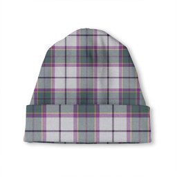ScotsTee Shop Scottish Isle of Man Manx Laxey Dress Green Weathered Tartan Plaid Knit Beanie