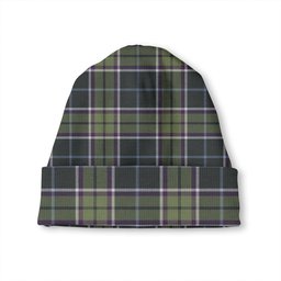 ScotsTee Shop Scottish Isle of Man Manx Ellan Vannin Weathered Tartan Plaid Knit Beanie