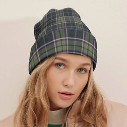 ScotsTee Shop Scottish Isle of Man Manx Ellan Vannin Weathered Tartan Plaid Knit Beanie
