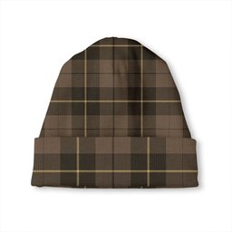 ScotsTee Shop Scottish Wallace Hunting (Wallas Hunting) Weathered Tartan Plaid Knit Beanie