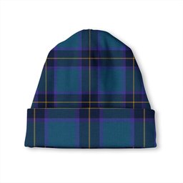 ScotsTee Shop Scottish Peacock Samantha (Paucok Samantha) Modern Tartan Plaid Knit Beanie