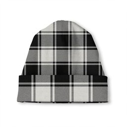ScotsTee Shop Scottish MacFie B-W (MacPhee B-W) Modern Tartan Plaid Knit Beanie