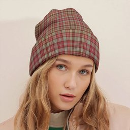 ScotsTee Shop Scottish Ogilvie of Airlie Weathered Tartan Plaid Knit Beanie