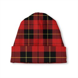 ScotsTee Shop Scottish Wallace (Wallas) Modern Tartan Plaid Knit Beanie