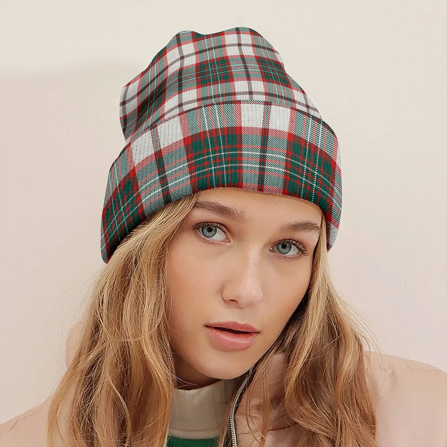 ScotsTee Shop Scottish Scott Dress Modern Tartan Plaid Knit Beanie