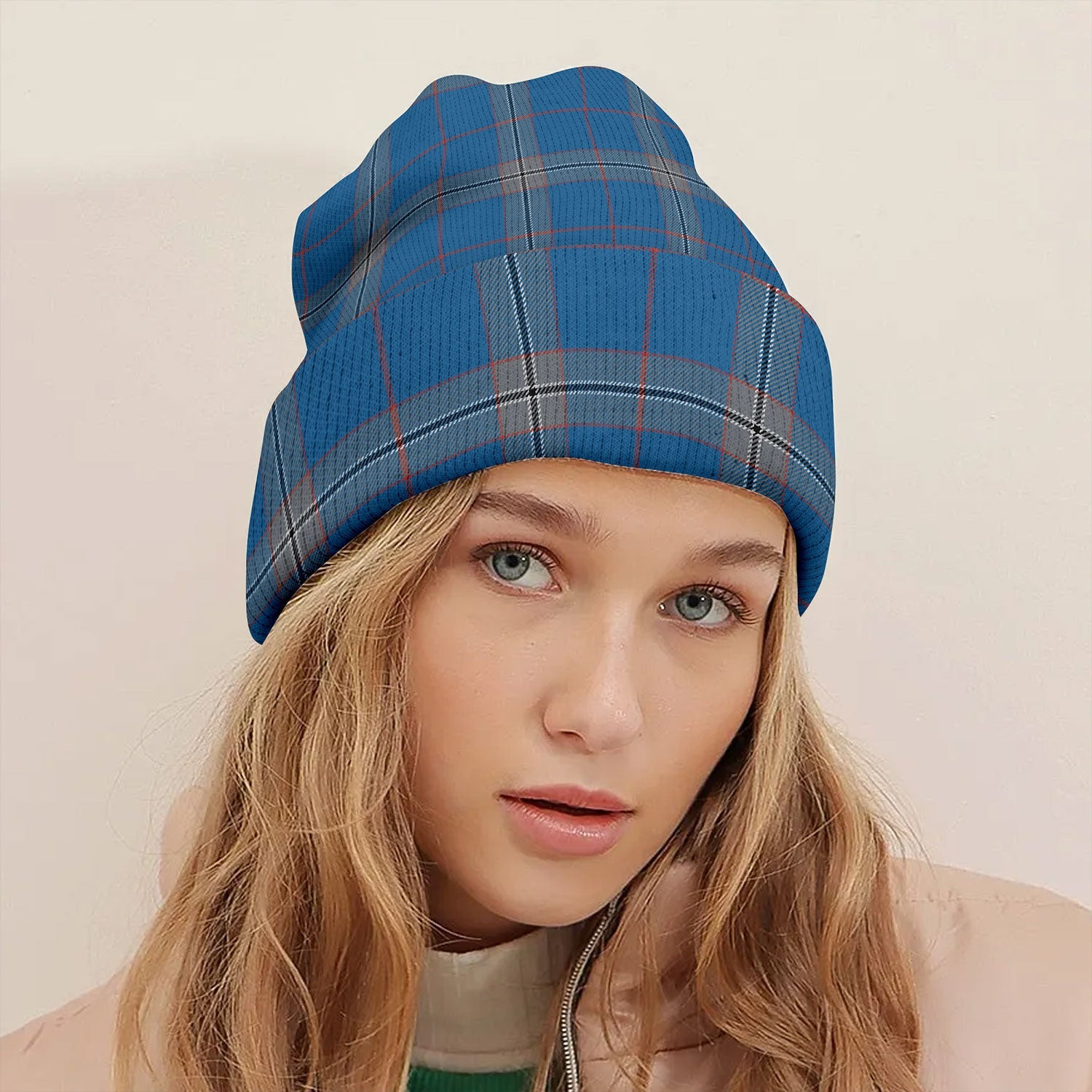 ScotsTee Shop Scottish Norris Hunting (Norreys Hunting) Ancient Tartan Plaid Knit Beanie