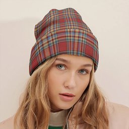 ScotsTee Shop Scottish MacGlashan Breacan Glas Weathered Tartan Plaid Knit Beanie