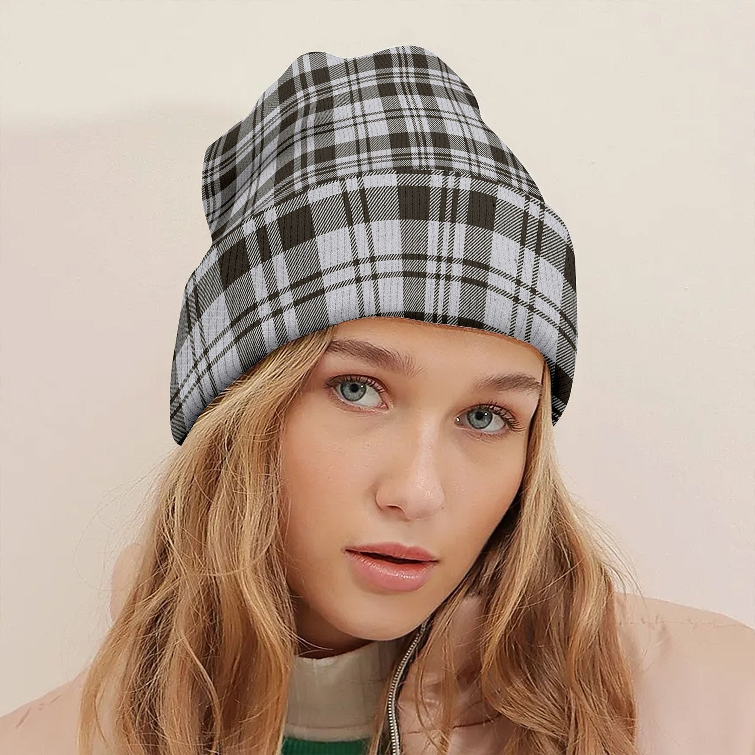 ScotsTee Shop Scottish Scott (Sir Walter) Abbreviated Weathered Tartan Plaid Knit Beanie