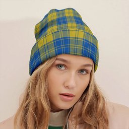 ScotsTee Shop Scottish MacLachlan Chief-s Dress- Blue Modern Tartan Plaid Knit Beanie