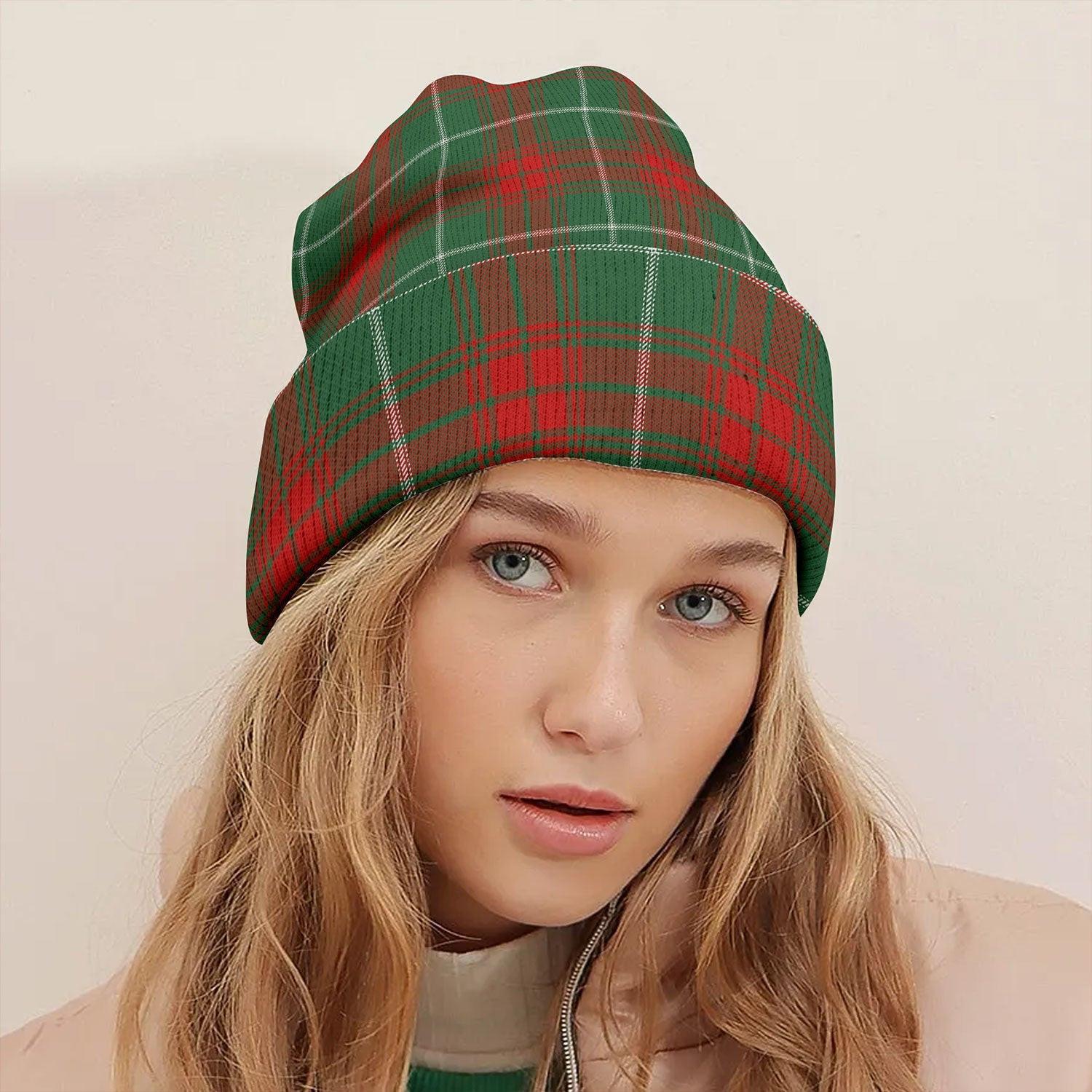 ScotsTee Shop Scottish Rothesay Hunting Modern Tartan Plaid Knit Beanie