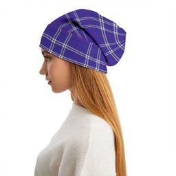 ScotsTee Shop Scottish Wallace High School (Wallas High School) Modern Tartan Plaid Knit Beanie