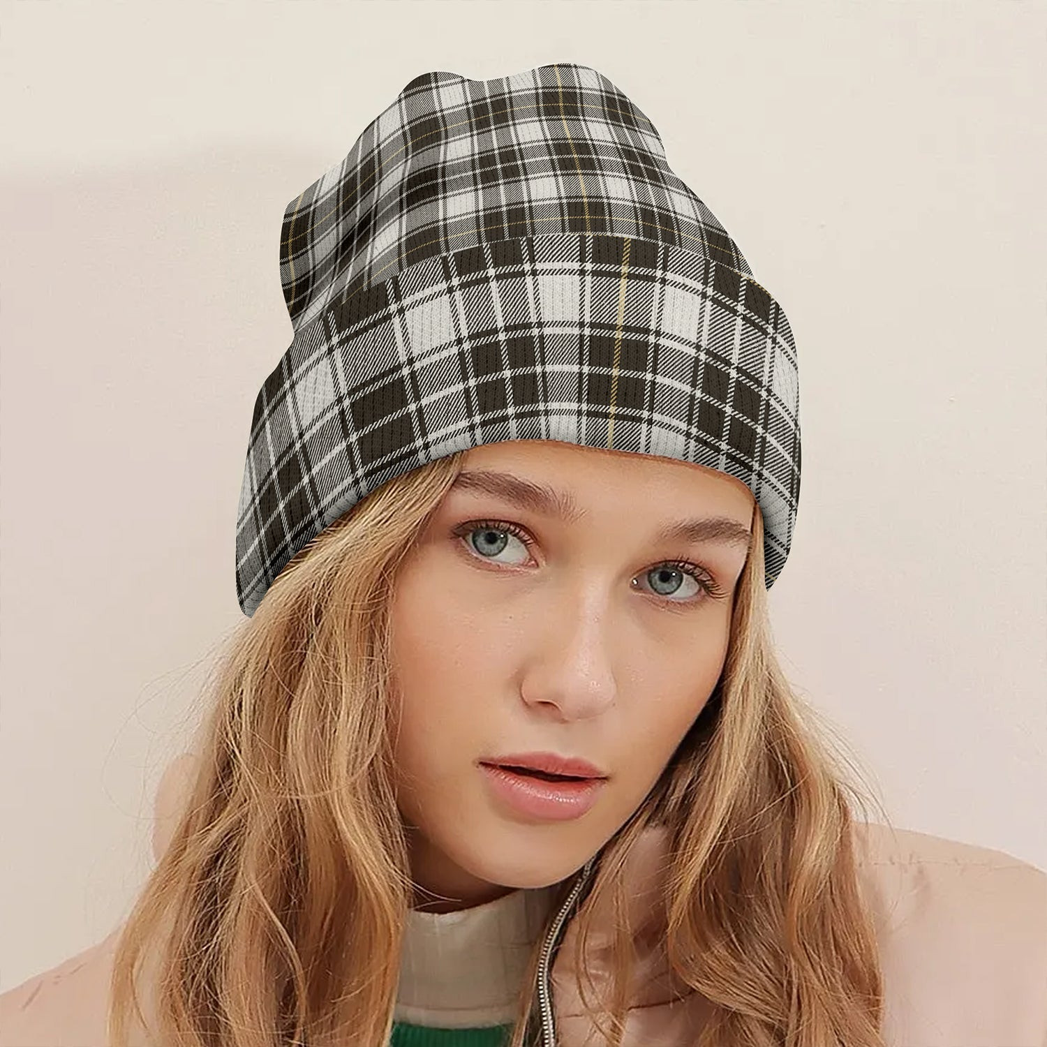 ScotsTee Shop Scottish MacFie of Colonsay Dress (MacPhee of Colonsay Dress) Weathered Tartan Plaid Knit Beanie