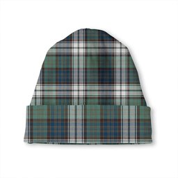 ScotsTee Shop Scottish MacDonald Dress Muted Blue Special Weathered Tartan Plaid Knit Beanie