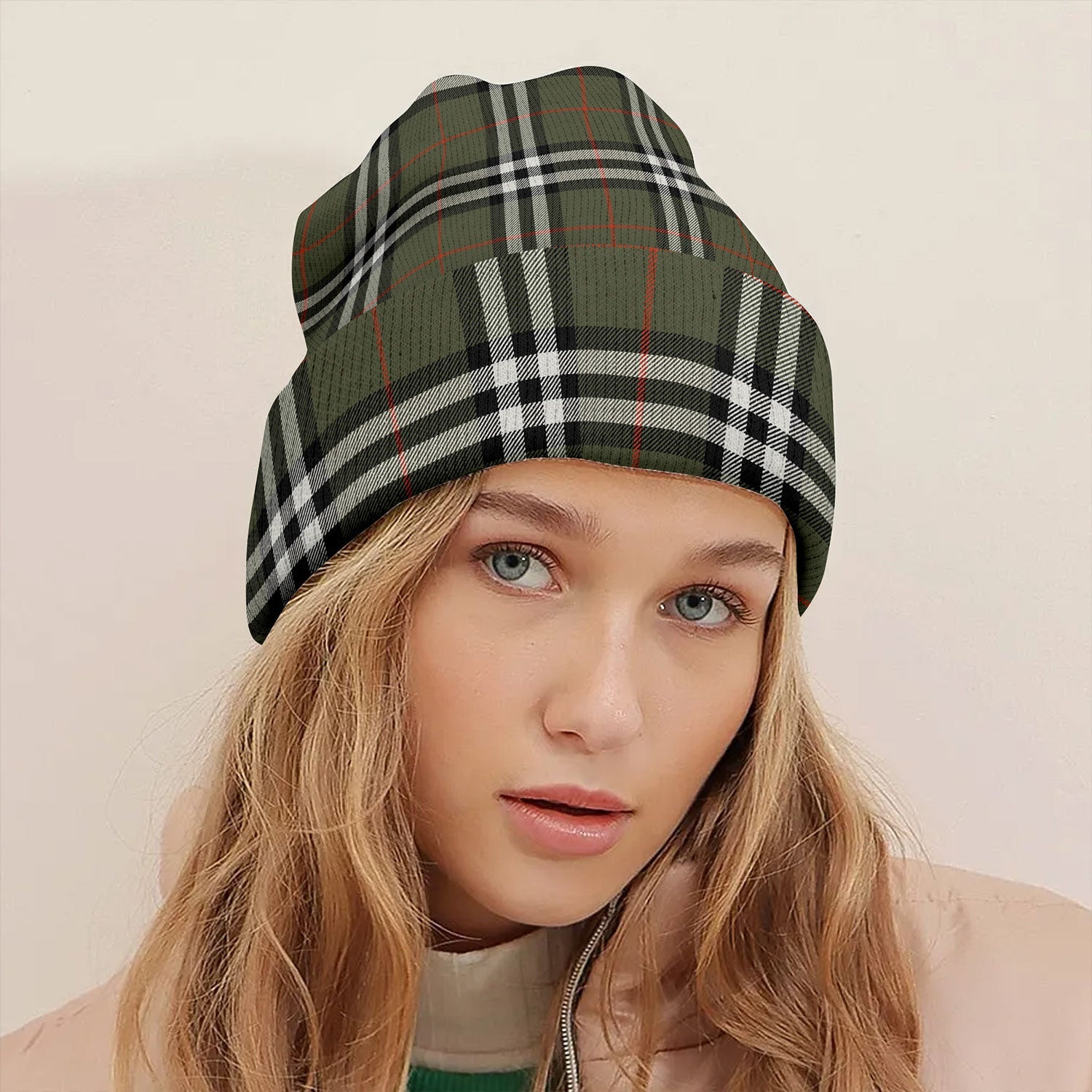 ScotsTee Shop Scottish Thomson Hunting 2 (Thompson Hunting 2) Ancient Tartan Plaid Knit Beanie