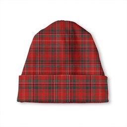 ScotsTee Shop Scottish MacDonald of Staffa (Donald of Staffa) Modern Tartan Plaid Knit Beanie