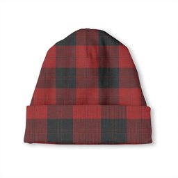 ScotsTee Shop Scottish Mary Erskine School (MacGregor Gregor of Deeside) Weathered Tartan Plaid Knit Beanie