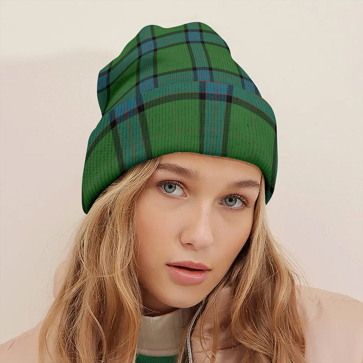 ScotsTee Shop Scottish MacWilliam Hunting (Williamson Hunting) Ancient Tartan Plaid Knit Beanie