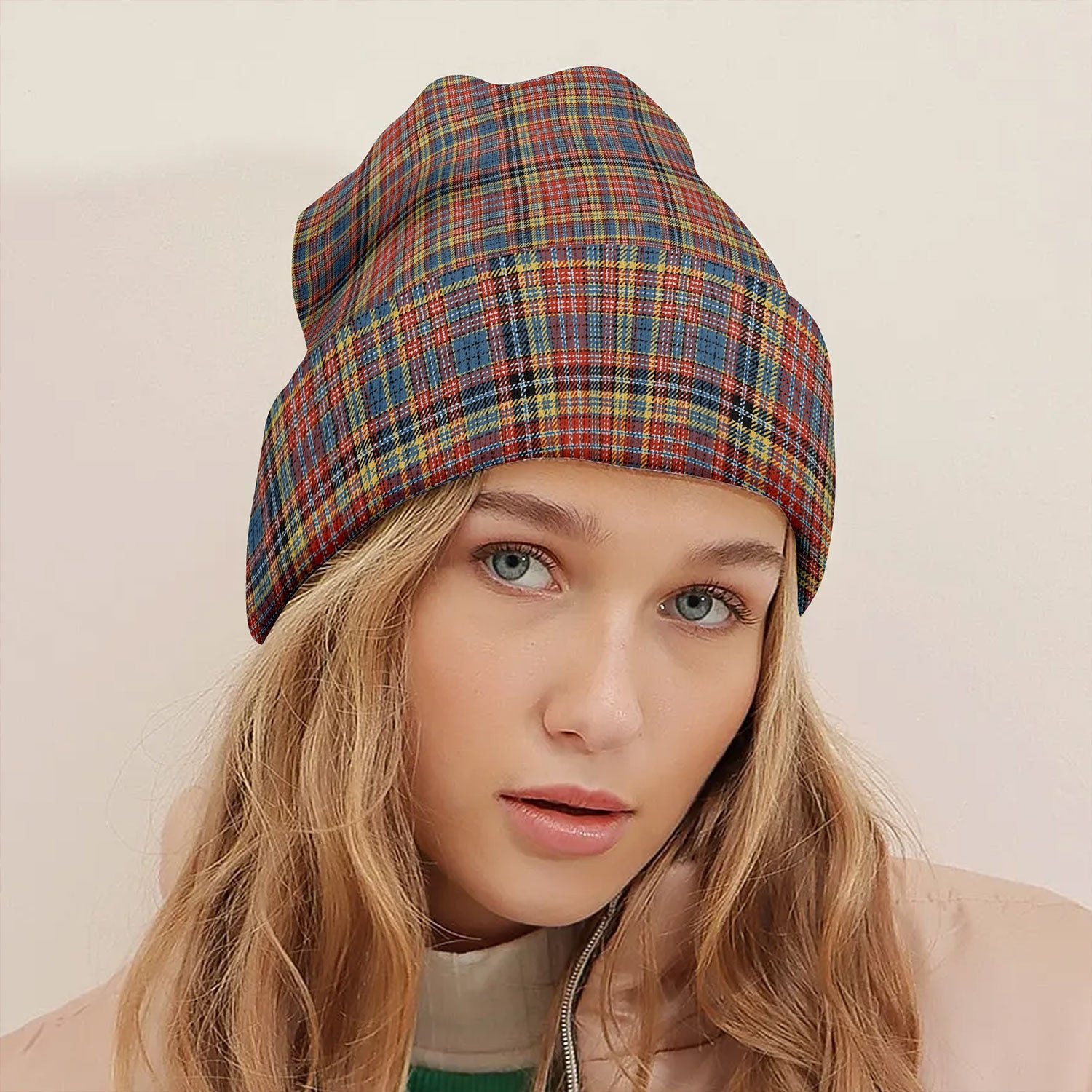 ScotsTee Shop Scottish Ogilvie 3 Ancient Tartan Plaid Knit Beanie