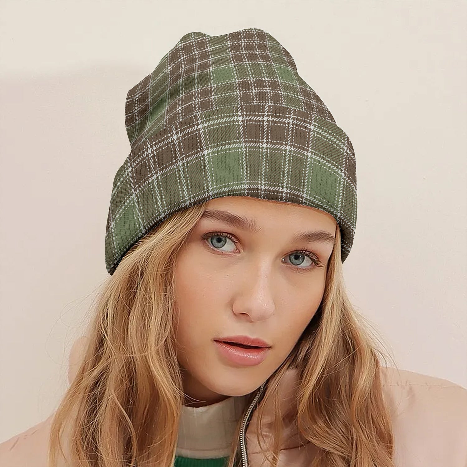 ScotsTee Shop Scottish MacDonald Lord of the Isles- Hunting Weathered Tartan Plaid Knit Beanie