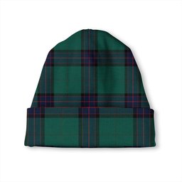 ScotsTee Shop Scottish MacWilliam Hunting (Williamson Hunting) Modern Tartan Plaid Knit Beanie