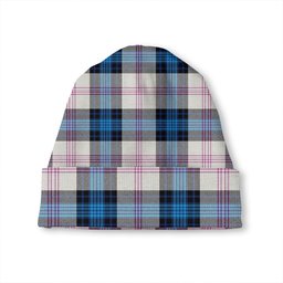 ScotsTee Shop Scottish Ross Dress Blue Modern Tartan Plaid Knit Beanie