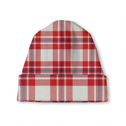 ScotsTee Shop Scottish MacGregor Dress Red (Gregor Dress Red) Modern Tartan Plaid Knit Beanie