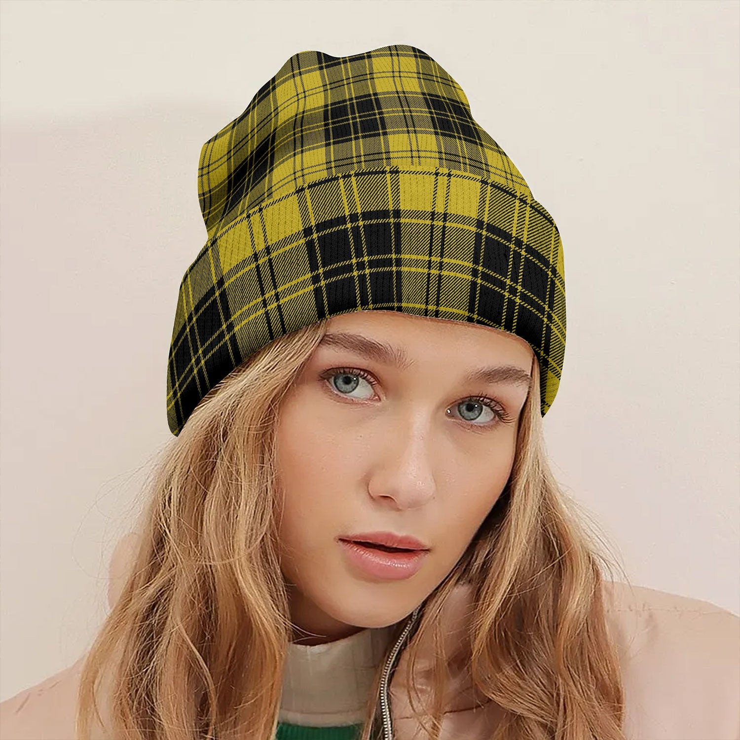ScotsTee Shop Scottish MacLachlan Chief-s Dress Modern Tartan Plaid Knit Beanie