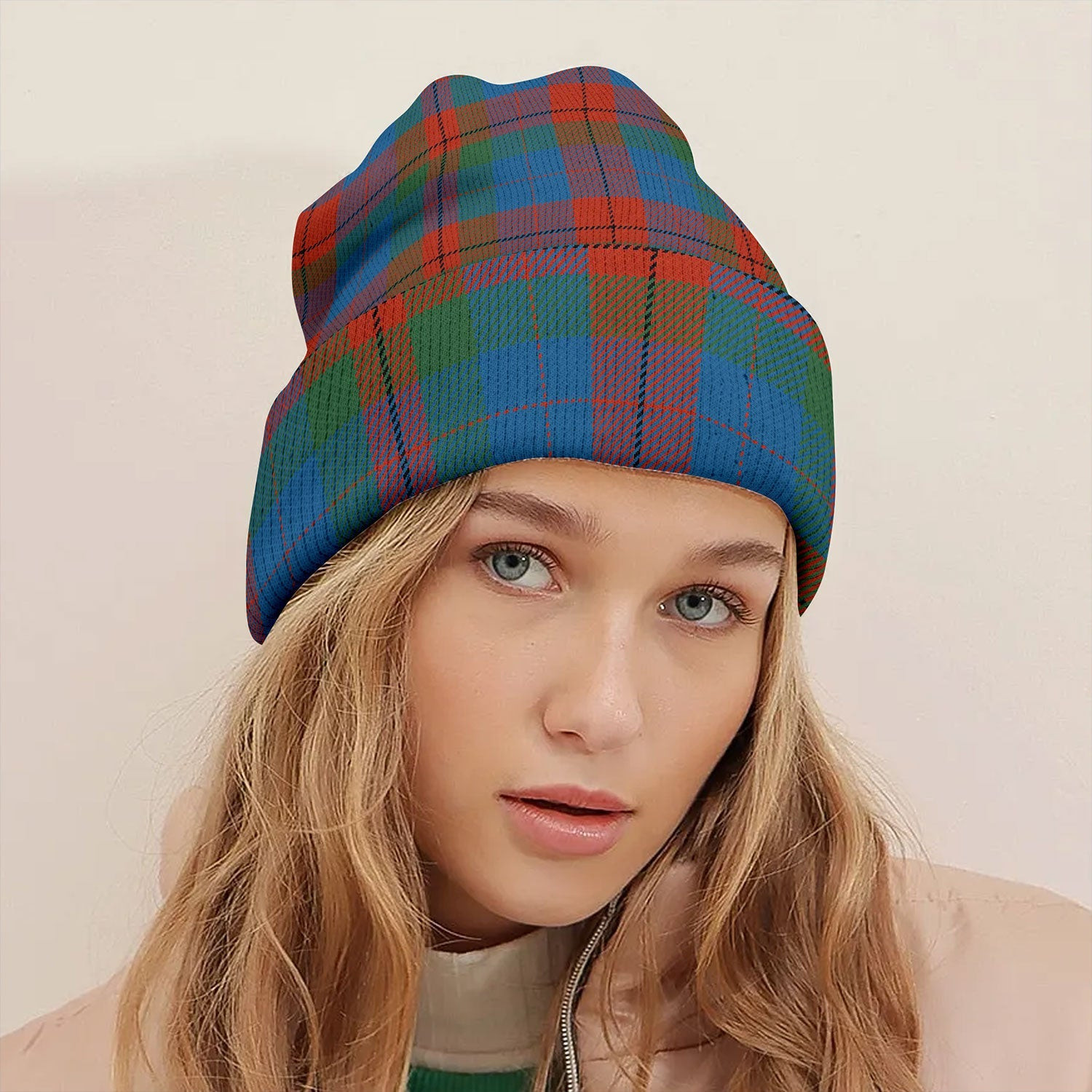 ScotsTee Shop Scottish Skene of Cromar Ancient Tartan Plaid Knit Beanie