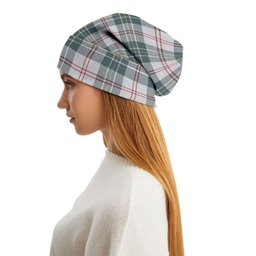 ScotsTee Shop Scottish MacPherson Dress Green Weathered Tartan Plaid Knit Beanie