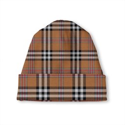 ScotsTee Shop Scottish Thomson Camel 3 (Thompson Camel 3) Modern Tartan Plaid Knit Beanie