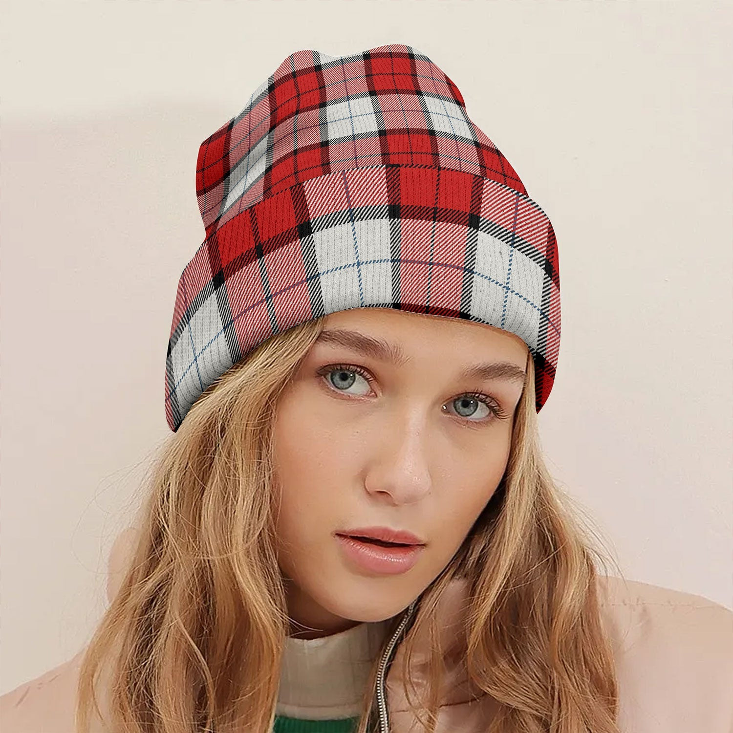 ScotsTee Shop Scottish Wallace Dress (Wallas Dress) Tartan Plaid Knit Beanie