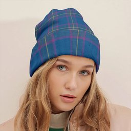 ScotsTee Shop Scottish Peacock Samantha (Paucok Samantha) Ancient Tartan Plaid Knit Beanie